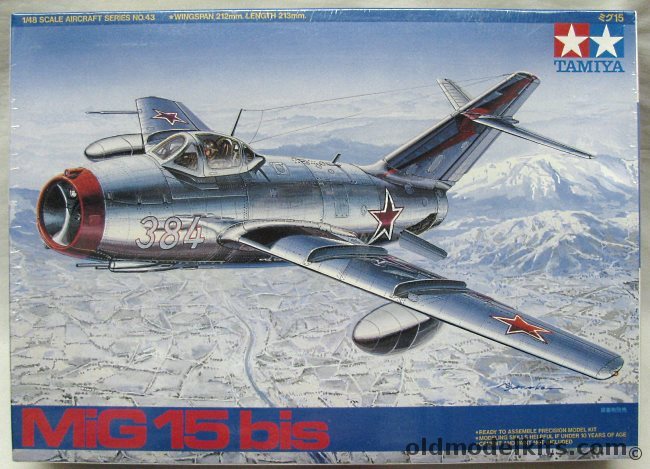 Tamiya 1/48 Mig-15 bis - Soviet or Chinese PLAAF (Korean War), 61043-2000 plastic model kit